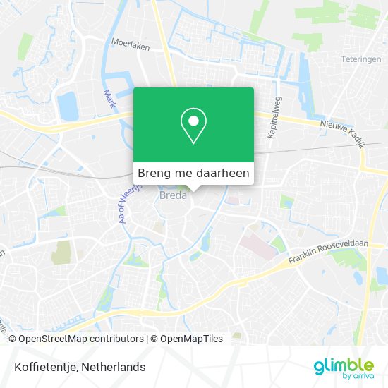 Koffietentje kaart