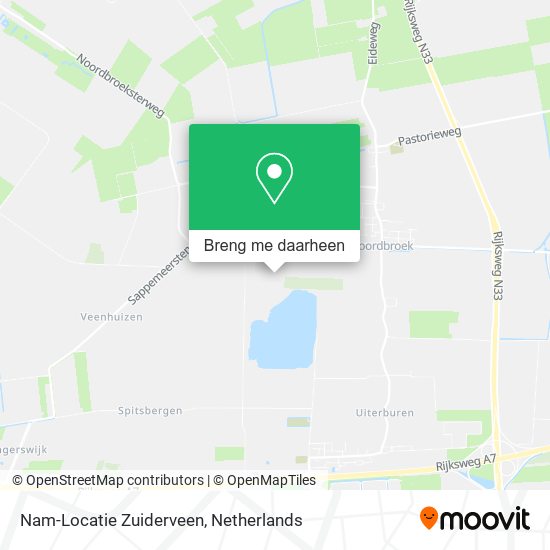 Nam-Locatie Zuiderveen kaart