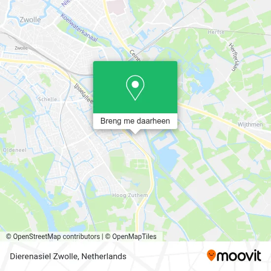 Dierenasiel Zwolle kaart