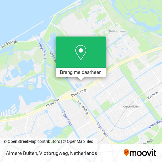 Almere Buiten, Vlotbrugweg kaart