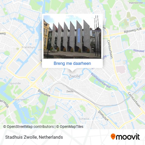 Stadhuis Zwolle kaart