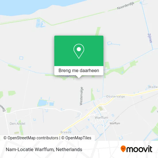 Nam-Locatie Warffum kaart