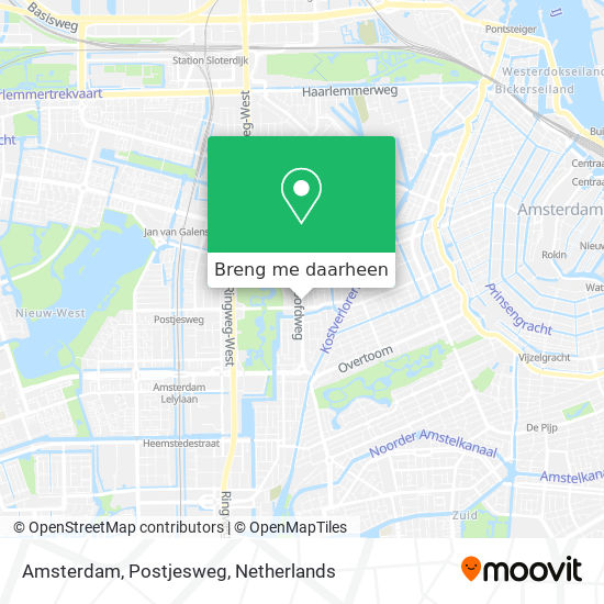 Amsterdam, Postjesweg kaart