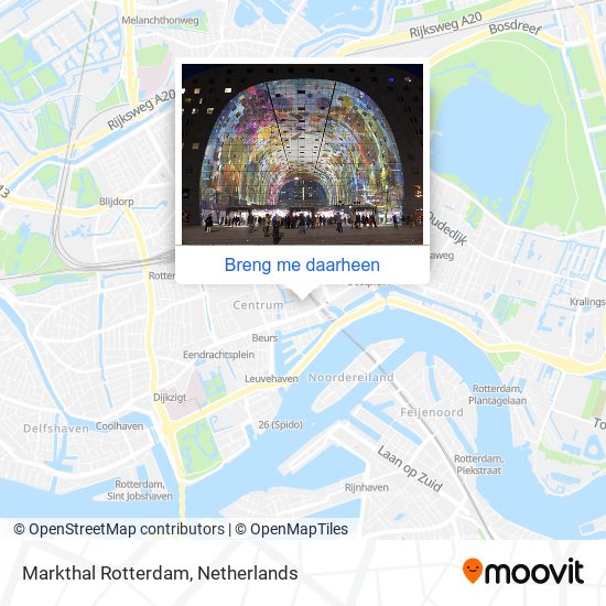 Markthal Rotterdam kaart