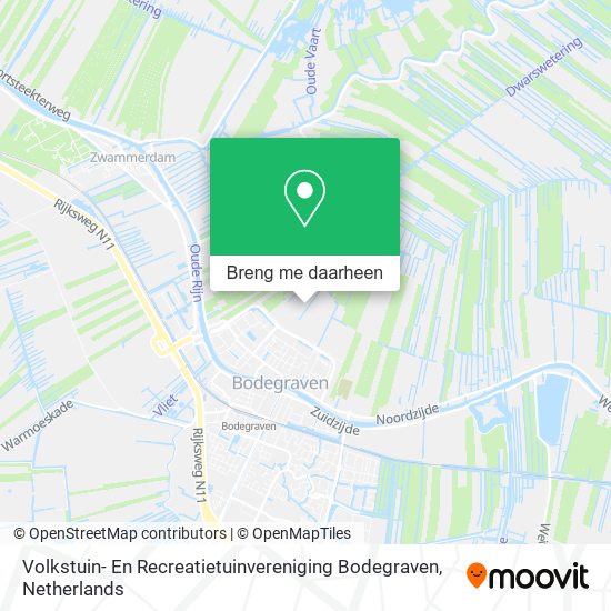 Volkstuin- En Recreatietuinvereniging Bodegraven kaart