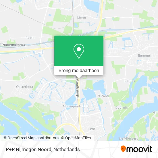 P+R Nijmegen Noord kaart