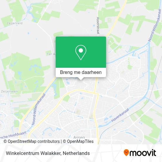 Winkelcentrum Walakker kaart