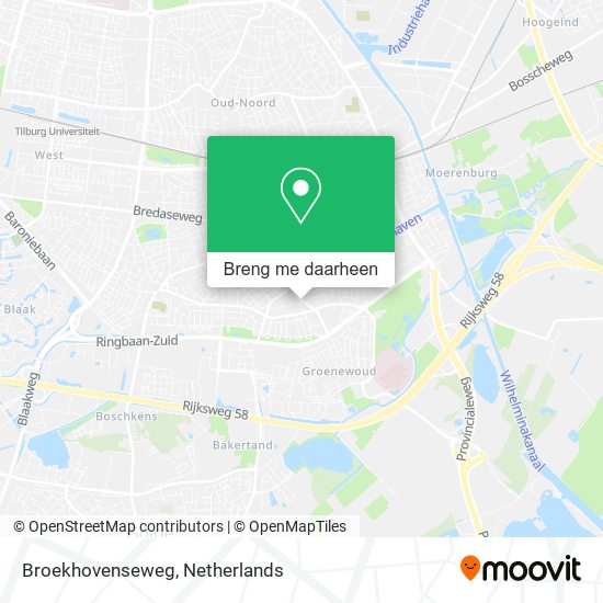 Broekhovenseweg kaart