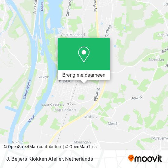 J. Beijers Klokken Atelier kaart
