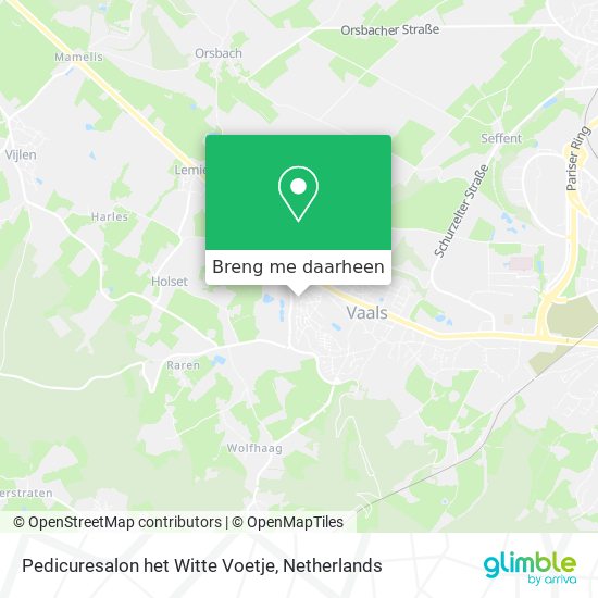 Pedicuresalon het Witte Voetje kaart