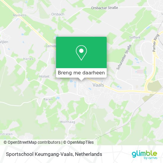 Sportschool Keumgang-Vaals kaart