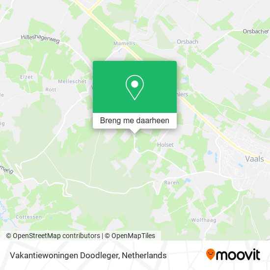 Vakantiewoningen Doodleger kaart