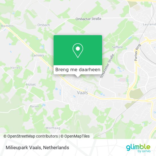 Milieupark Vaals kaart