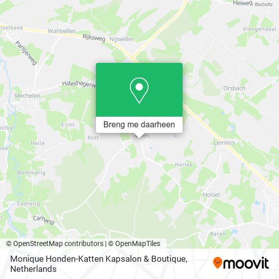 Monique Honden-Katten Kapsalon & Boutique kaart