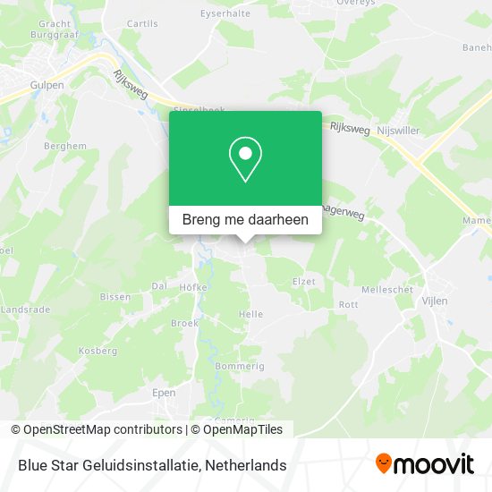 Blue Star Geluidsinstallatie kaart