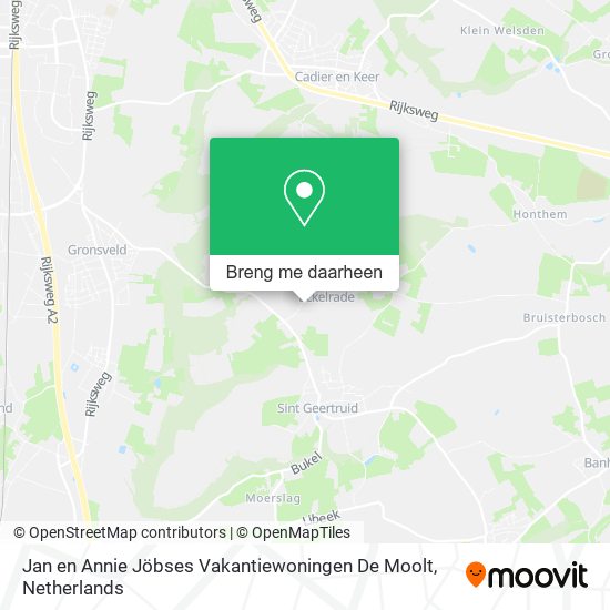 Jan en Annie Jöbses Vakantiewoningen De Moolt kaart