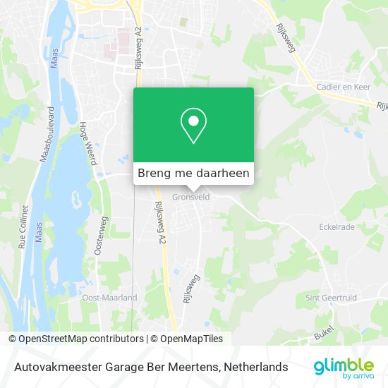 Autovakmeester Garage Ber Meertens kaart