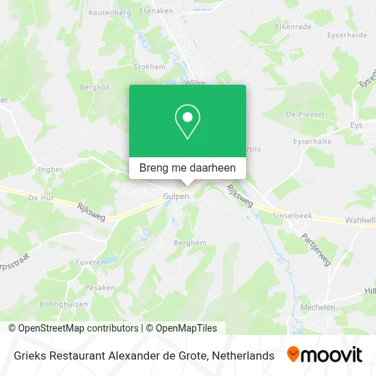 Grieks Restaurant Alexander de Grote kaart