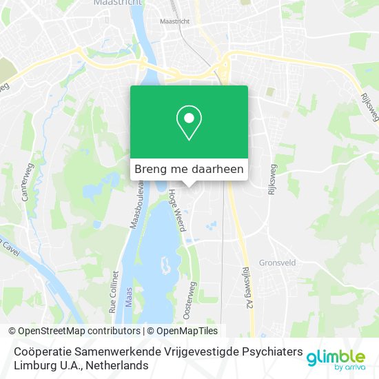 Coöperatie Samenwerkende Vrijgevestigde Psychiaters Limburg U.A. kaart