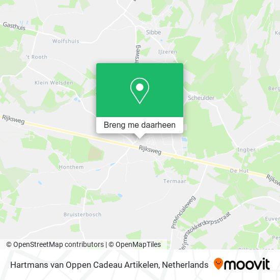 Hartmans van Oppen Cadeau Artikelen kaart