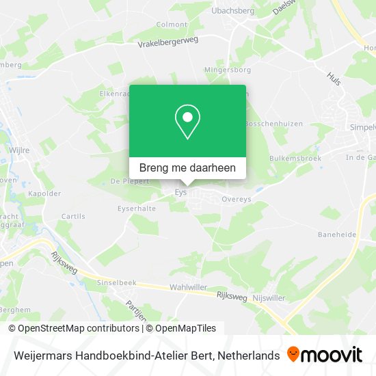 Weijermars Handboekbind-Atelier Bert kaart