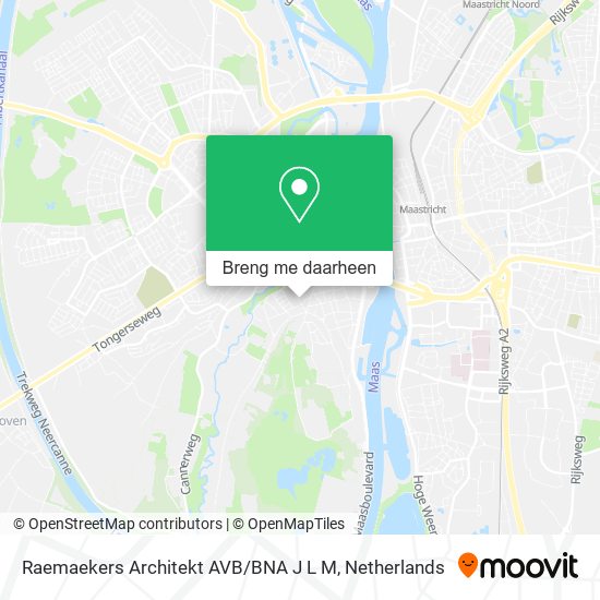 Raemaekers Architekt AVB / BNA J L M kaart