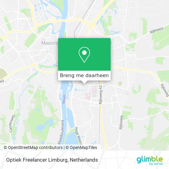 Optiek Freelancer Limburg kaart