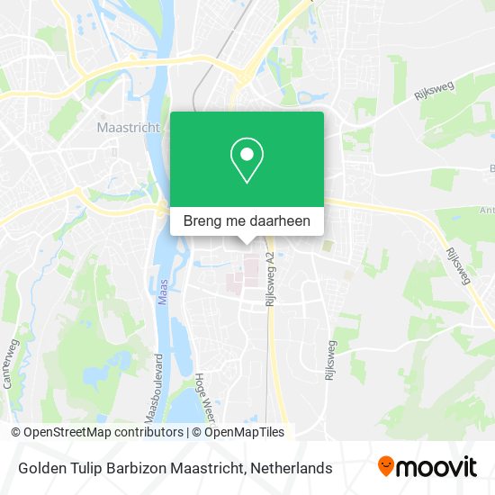 Golden Tulip Barbizon Maastricht kaart