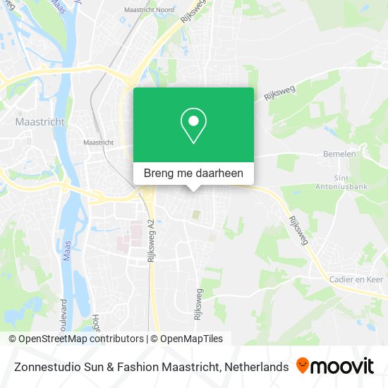 Zonnestudio Sun & Fashion Maastricht kaart