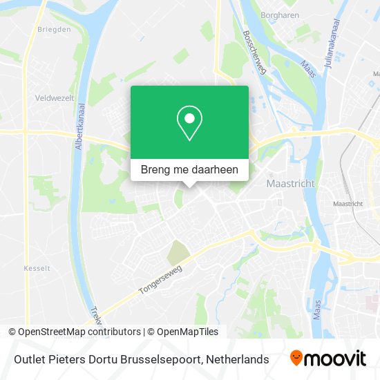 Outlet Pieters Dortu Brusselsepoort kaart