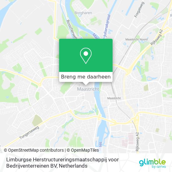 Limburgse Herstructureringsmaatschappij voor Bedrijventerreinen BV kaart