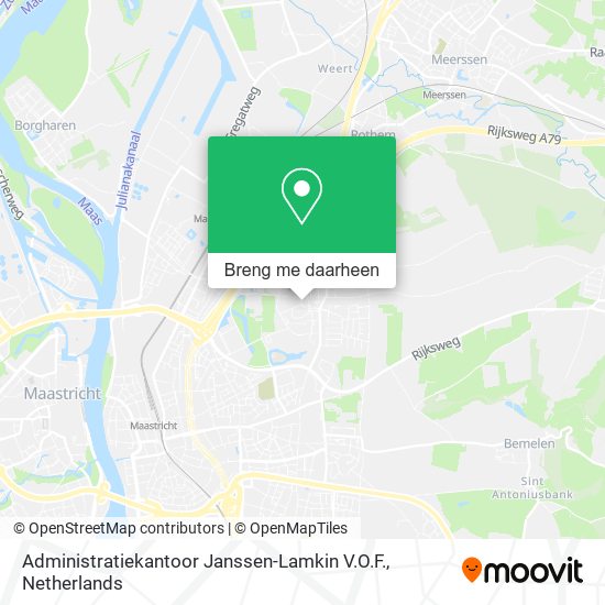 Administratiekantoor Janssen-Lamkin V.O.F. kaart