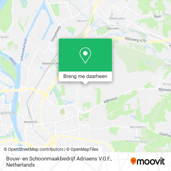 Bouw- en Schoonmaakbedrijf Adriaens V.O.F. kaart