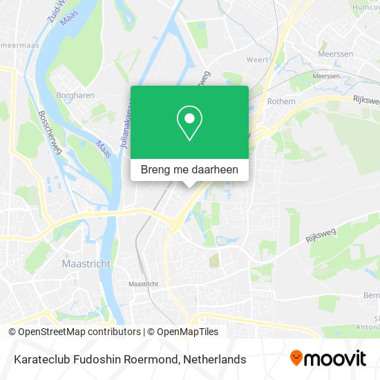 Karateclub Fudoshin Roermond kaart