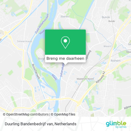 Duurling Bandenbedrijf van kaart