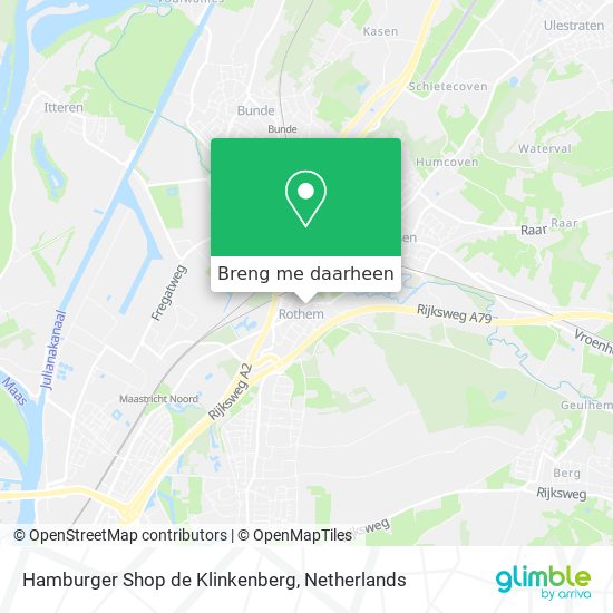 Hamburger Shop de Klinkenberg kaart