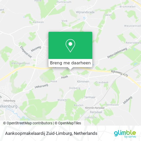 Aankoopmakelaardij Zuid-Limburg kaart