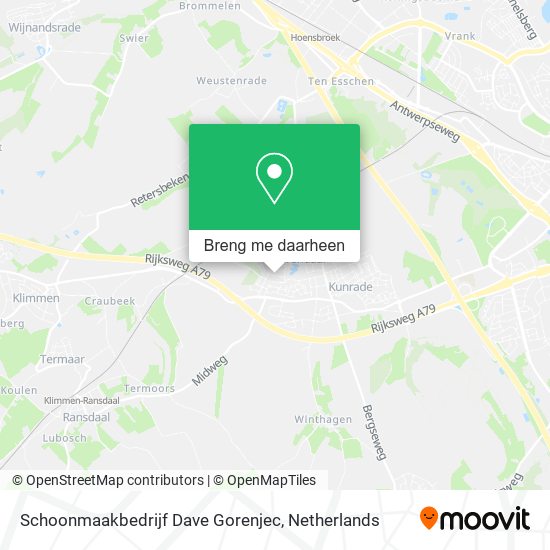 Schoonmaakbedrijf Dave Gorenjec kaart