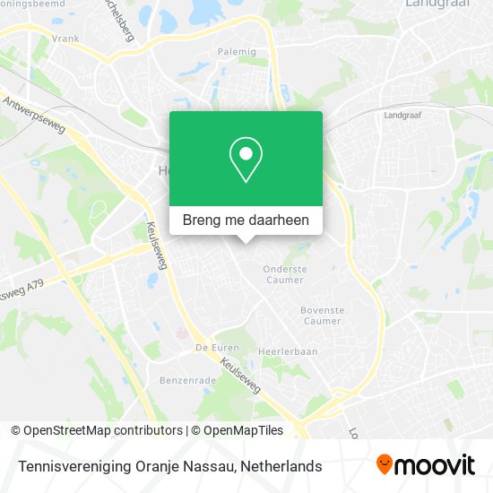 Tennisvereniging Oranje Nassau kaart