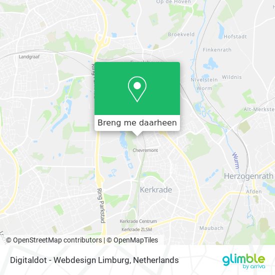 Digitaldot - Webdesign Limburg kaart