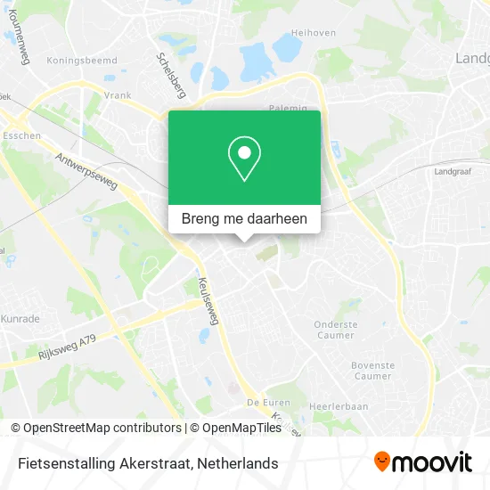 Fietsenstalling Akerstraat kaart