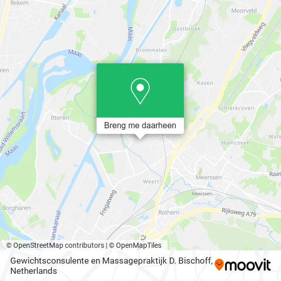 Gewichtsconsulente en Massagepraktijk D. Bischoff kaart