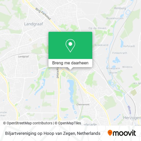 Biljartvereniging op Hoop van Zegen kaart