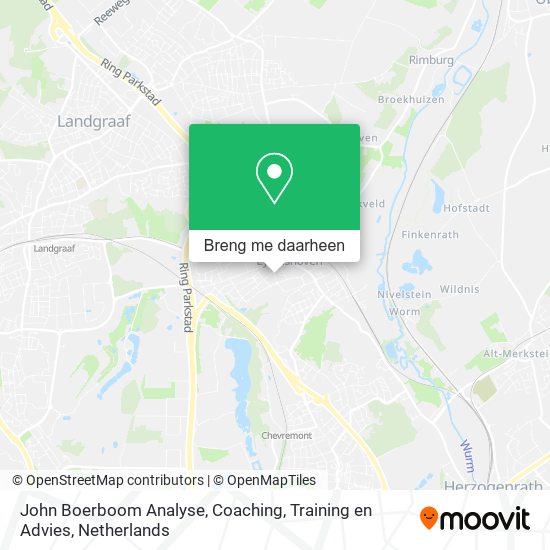 John Boerboom Analyse, Coaching, Training en Advies kaart