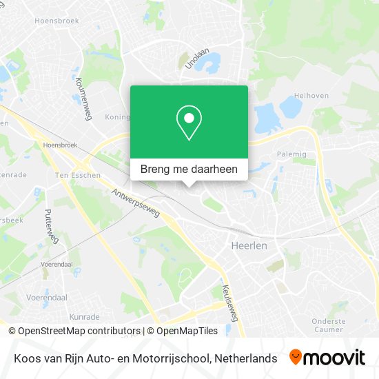 Koos van Rijn Auto- en Motorrijschool kaart