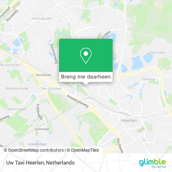 Uw Taxi Heerlen kaart