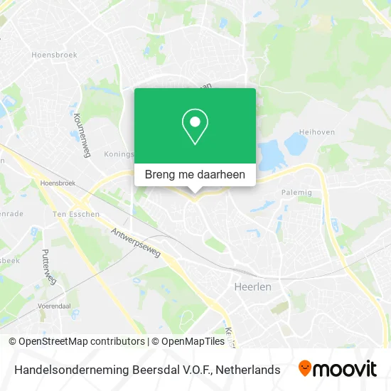 Handelsonderneming Beersdal V.O.F. kaart