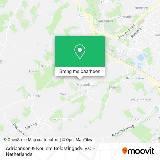 Adriaansen & Keulers Belastingadv. V.O.F. kaart