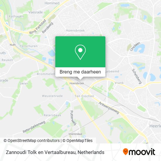 Zannoudi Tolk en Vertaalbureau kaart