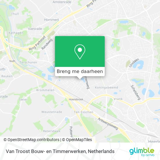 Van Troost Bouw- en Timmerwerken kaart